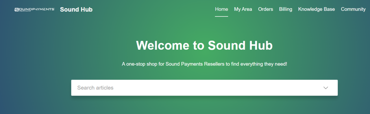 Soundhub Desktop Sound Support System - Sound Payments